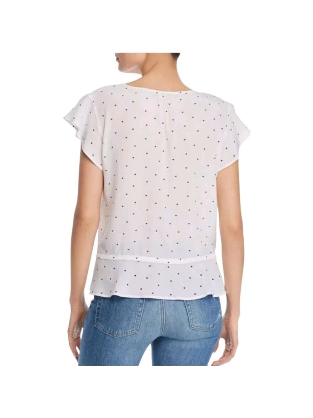 Rails White Blouse With Hearts Fairy XS Feminine - Picture 4 of 6